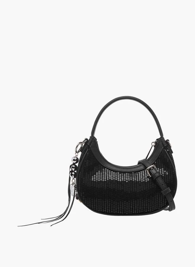 ميسي Sequined Crossbody Bag With Detachable Strap Ramadan Collection